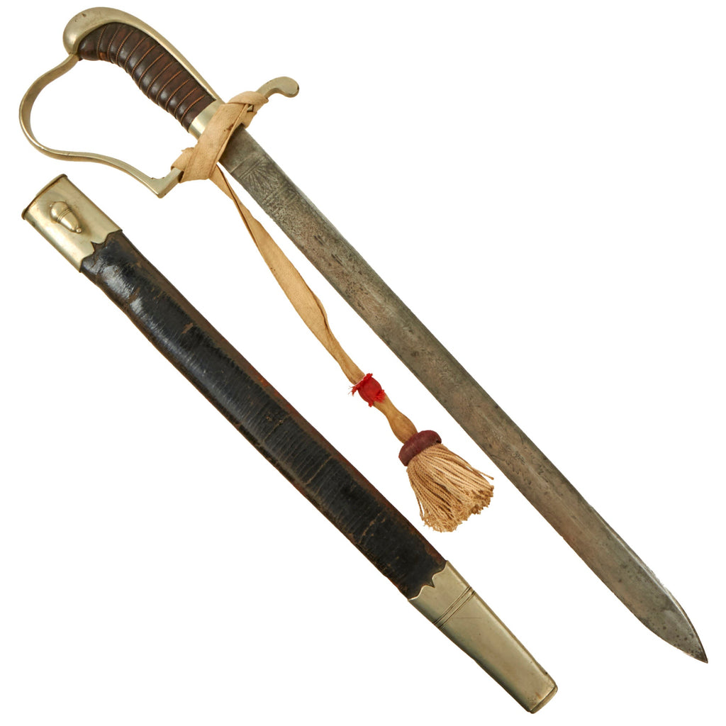 Original Imperial German Pre-WWI Short Sword with Scabbard & Sword Knot - Possibly Cut-Down Original Items