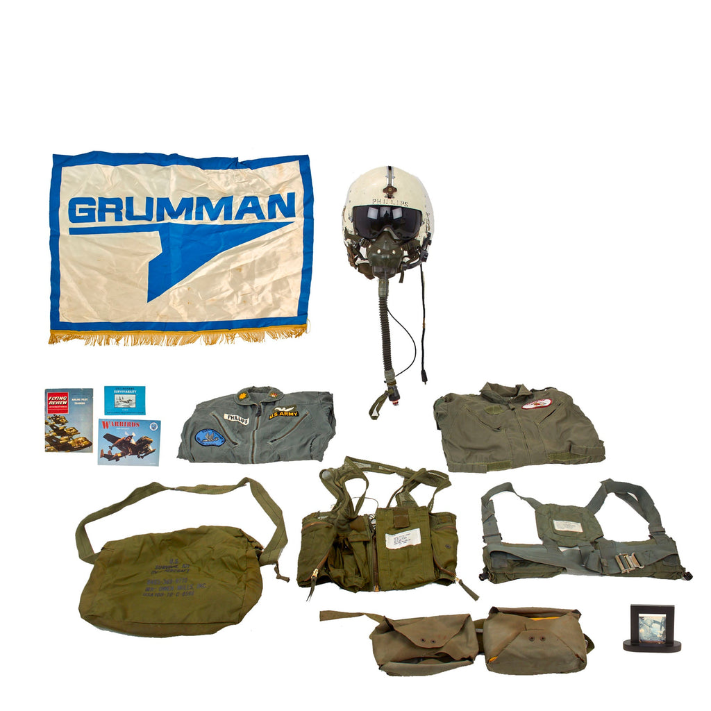 Original U.S. Vietnam War to Post War Dated HGU-2A/P Flight Helmet Grouping With Flight Suits - Major Phillips, 226th Mohawk Battalion Original Items