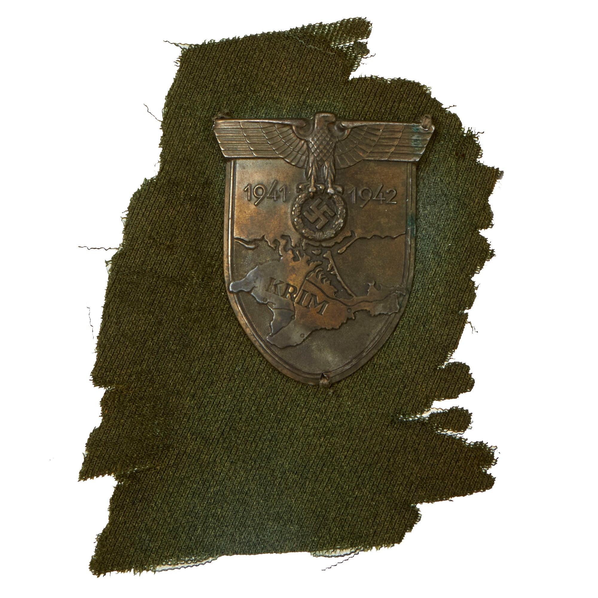 Original German WWII Uniform Cut Off Heer Army Crimea Krim Shield Deco –  International Military Antiques