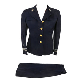 Original U.S. WWII Women Accepted for Volunteer Emergency Service “WAVES” Naval Reserve Blue Service Dress Uniform Set