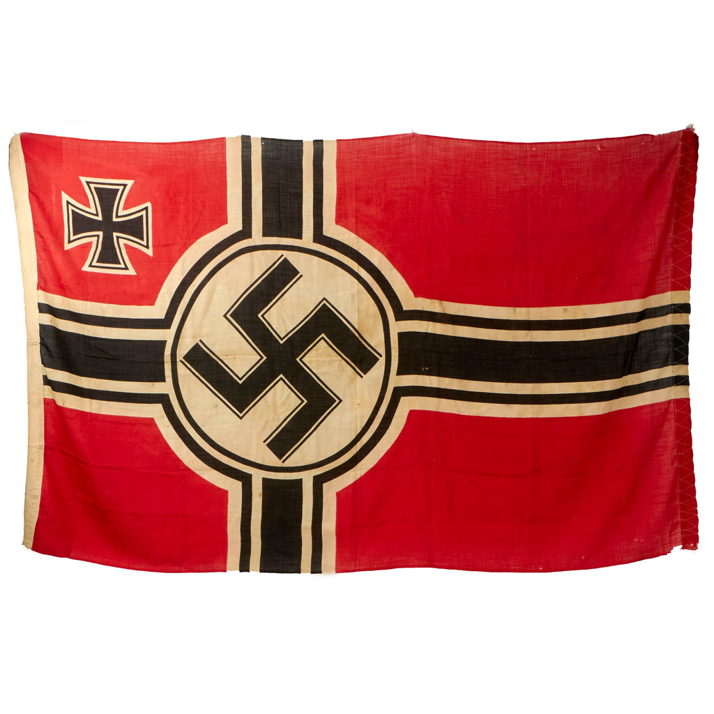Original German WWII Service Used 150cm × 250cm National Battle Flag - Reichskriegsflagge Original Items