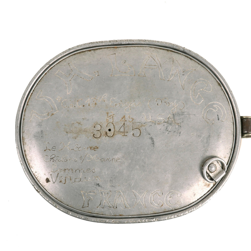 Original WWI U.S. Trench Art Named Engraved 13th Engineer Regiment Decorated M1910 Mess Kit - Railway Engineers Original Items