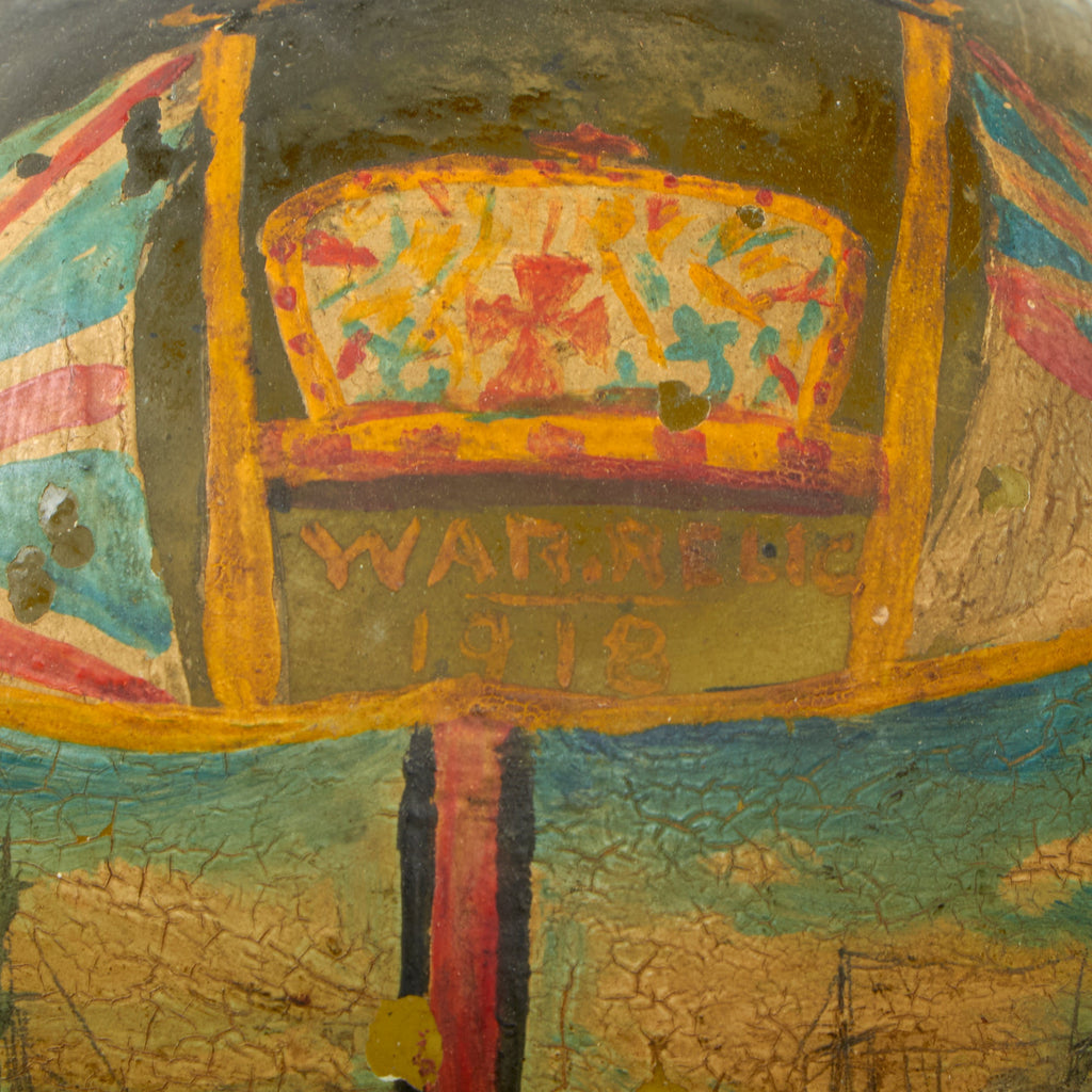 Original British WWI Pair of Painted Glass Trench Art Floats “War Reli ...