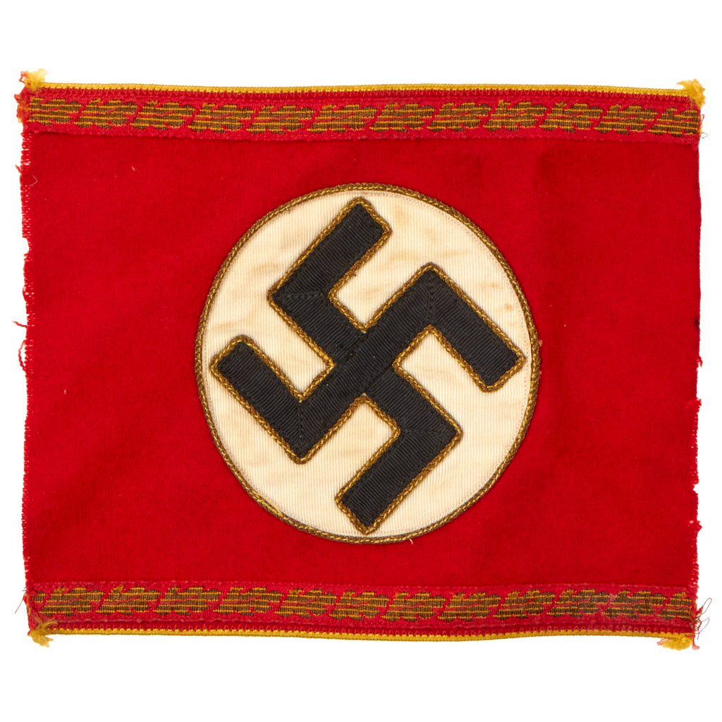 Original German WWII NSDAP Reichsleitung National Leadership Head Area Leader Armband Cutoff Section - Leiter einer Hauptstelle Original Items