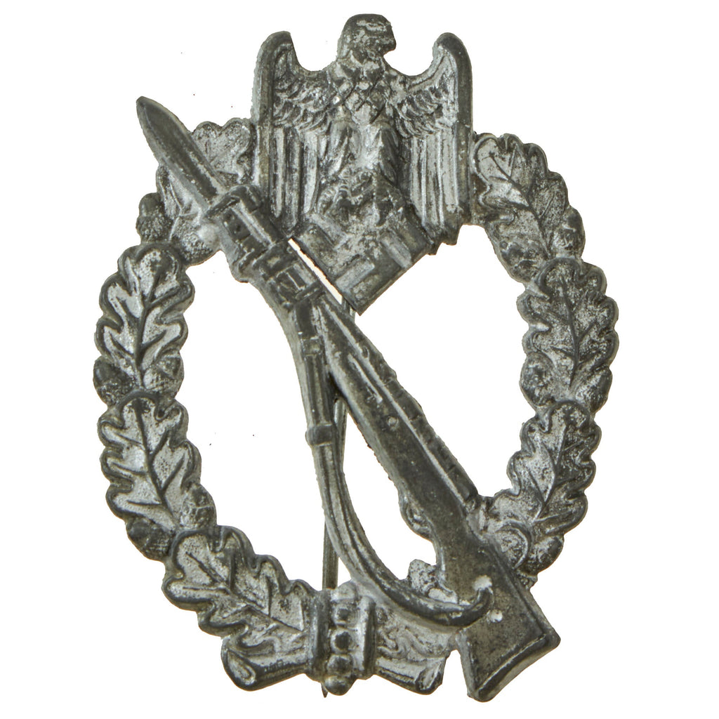 Original German WWII Silver Grade Infantry Assault Badge by Friedrich Orth of Vienna - Featured in Sascha Weber Book Original Items