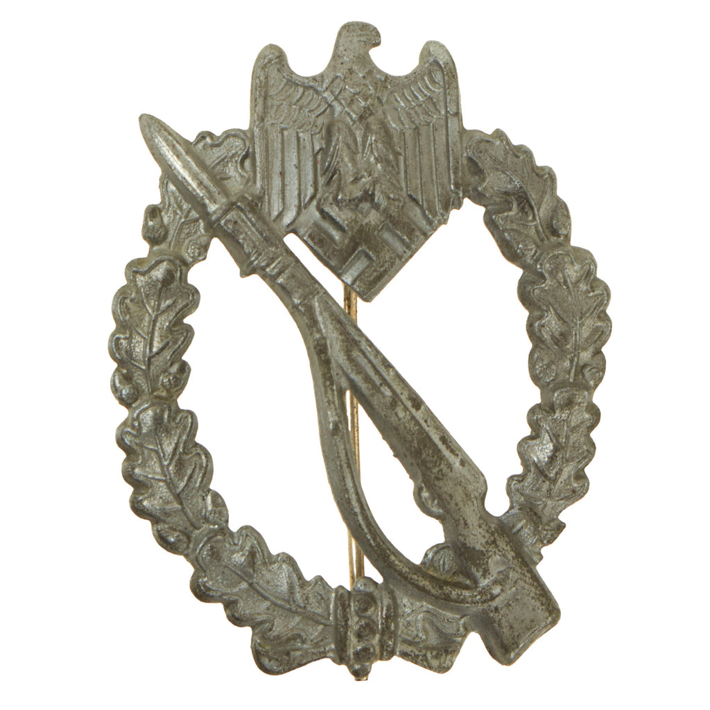 Original German WWII Silver Grade Infantry Assault Badge Featured in Sascha Weber Book - Unmarked Original Items