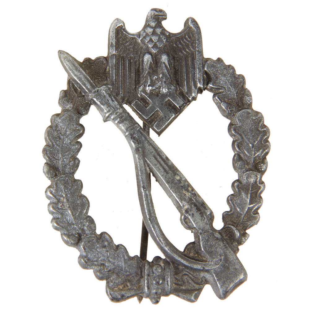 Original German WWII Silver Grade Infantry Assault Badge Featured in Sascha Weber Book - Unmarked Original Items