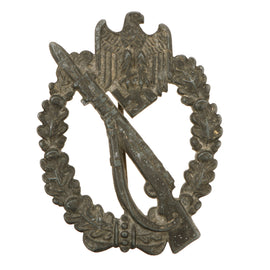 Original German WWII Silver Grade Infantry Assault Badge by Werner Redo Dated 1942 - Featured in Sascha Weber Book