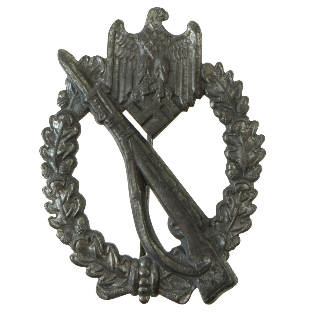 Original German WWII Silver Grade Infantry Assault Badge by Brüder Schneider A.G, Wien - Featured in Sascha Weber Book Original Items