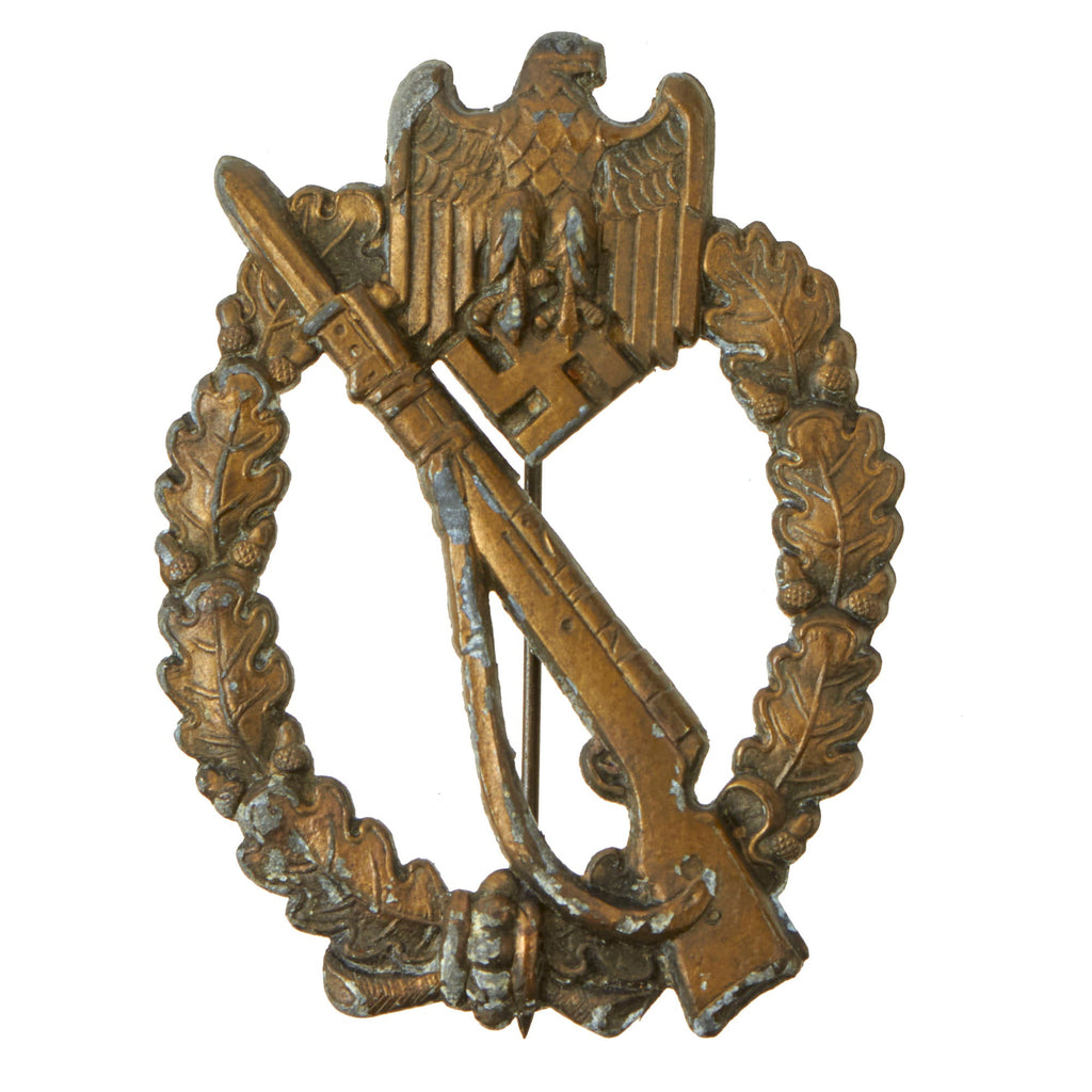 Original German WWII Bronze Grade Infantry Assault Badge Attributed To Rudolf Karneth Featured in Sascha Weber Book Original Items