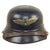 Original German WWII M38 Luftschutz Beaded Gladiator Air Defense Helmet with 56cm Liner & Chinstrap - dated 1938 Original Items