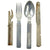 Original German WWII Mess Kit Utensil Set - Mixed Set of Steel & Aluminum Original Items