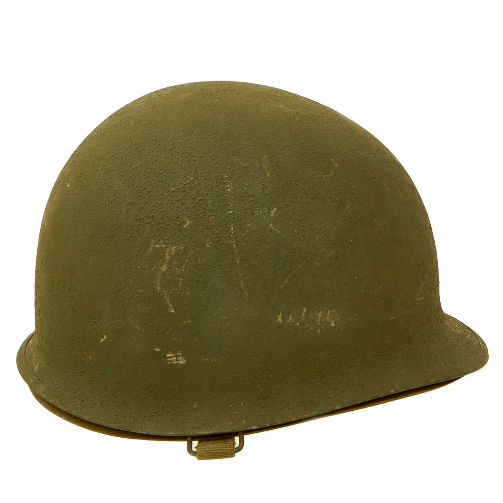 Original U.S. WWII Late War to Korean War Era Unissued Complete M1 McCord Front Seam Helmet with CAPAC Liner - Excellent Condition Original Items