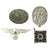 Original German WWII Award and Tinnie Grouping in Custom Luftwaffe Wooden Case - 8 Items Original Items