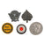 Original German WWII Award, Insignia and Tinnie Grouping with KVKII, NSDAP 10 Year Service Award, and more! - 30 Items Original Items
