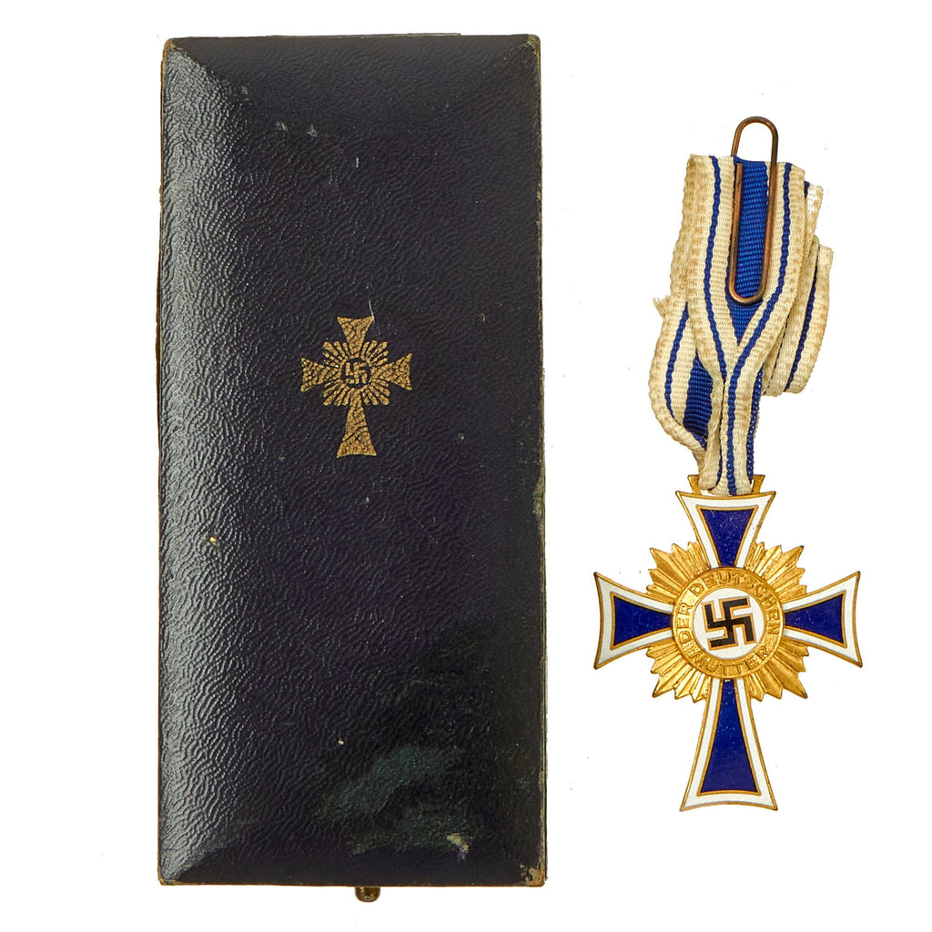 Original German WWII Cased Gold Mother’s Cross by Friedrich Linden of Lüdenscheid Original Items