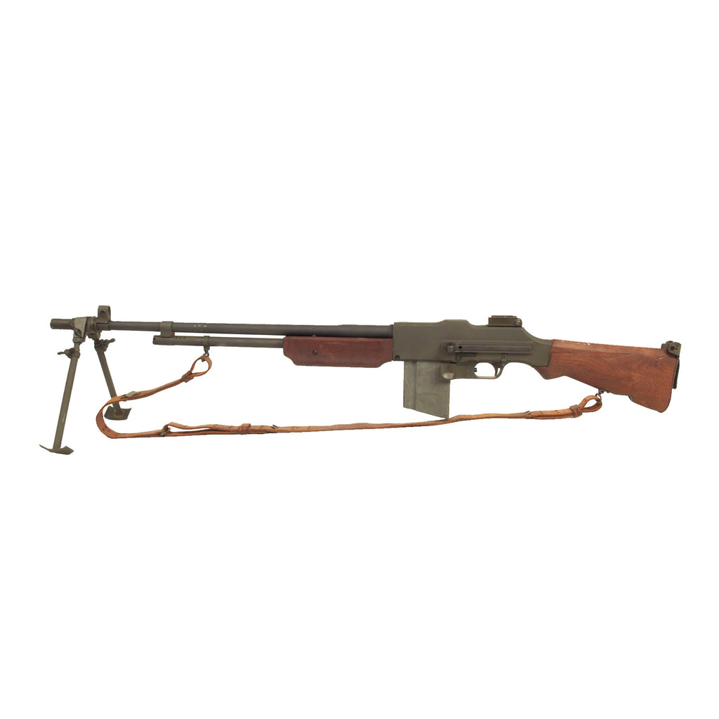 Original U.S. WWII BAR Browning M1918A2 Display Gun with Leather Sling