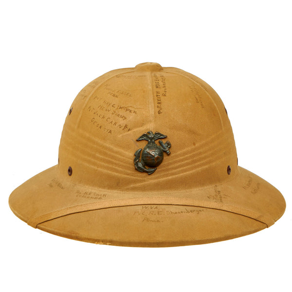 Original U.S. WWII USMC Pressed Fiber Sun Helmet by International Hat ...