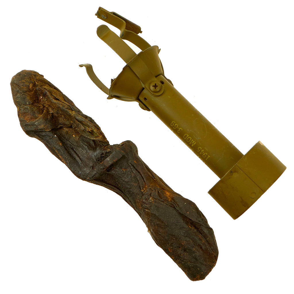 Original U.S. Korean War / Vietnam War 1969 dated M1 Rifle Grenade Adapter with Unissued M7A2 Garand Launcher in Original Packaging Original Items