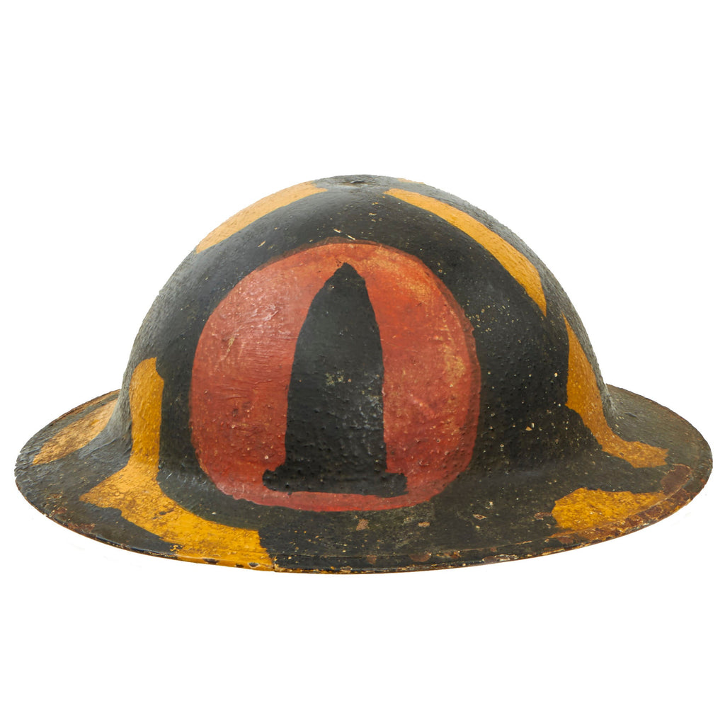 Original U.S. WWI 151st Field Artillery Painted M1917 Doughboy Helmet Original Items