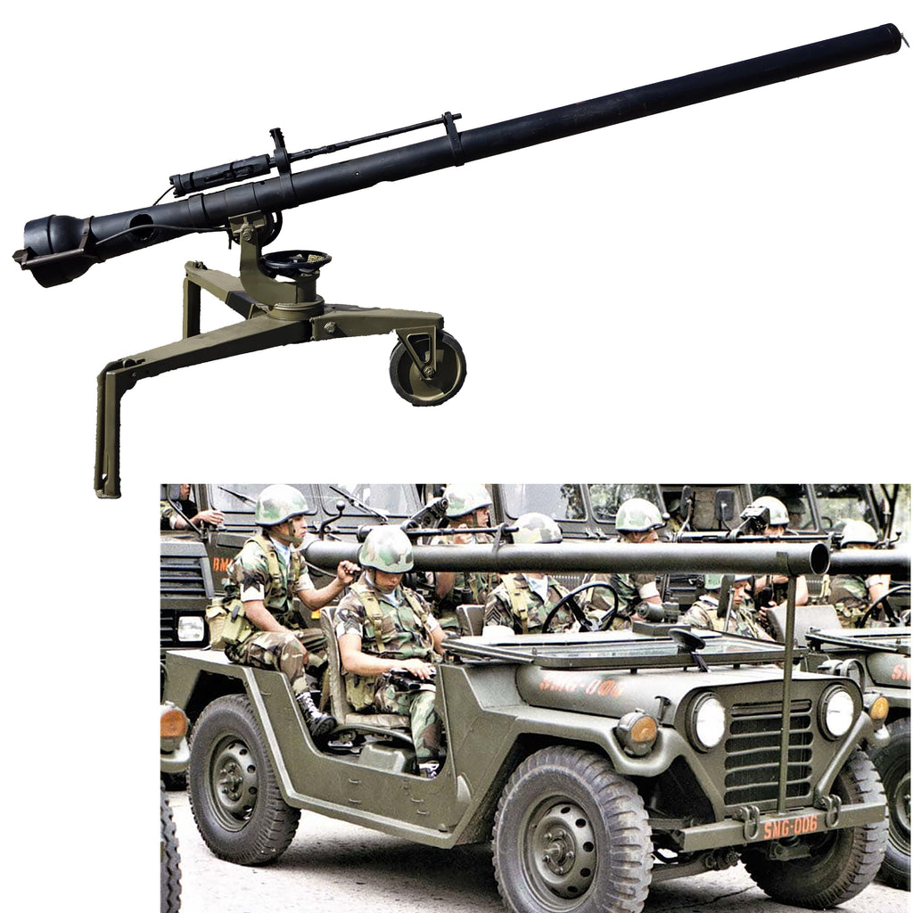 Original U.S. Vietnam War 1962 Dated 105mm M40A1 Recoilless Rifle on Tripod Mount with M8C .50cal Spotting Rifle - Both Deactivated & Inert Original Items