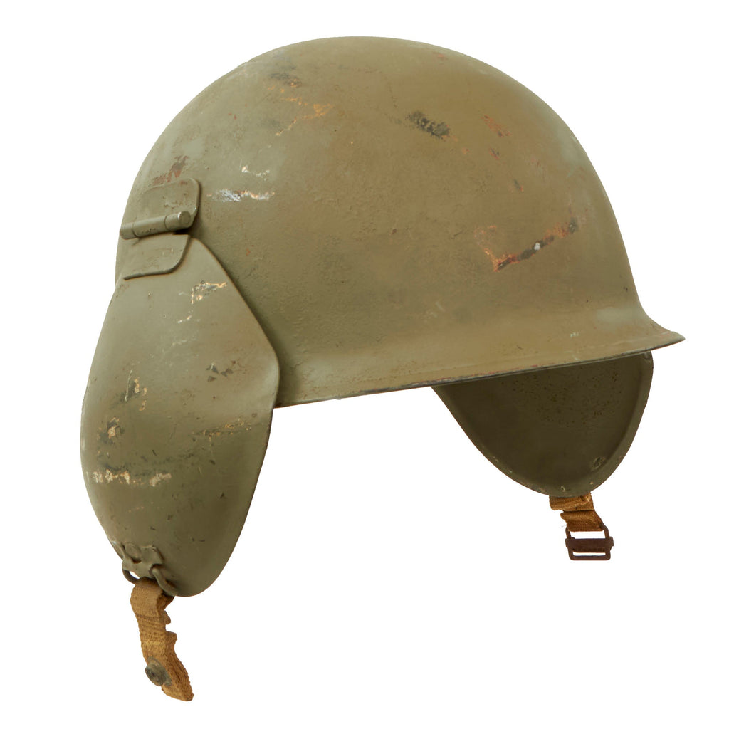 Original U.S. WWII USAAF Bomber Crew M3 Steel FLAK Helmet Original Items