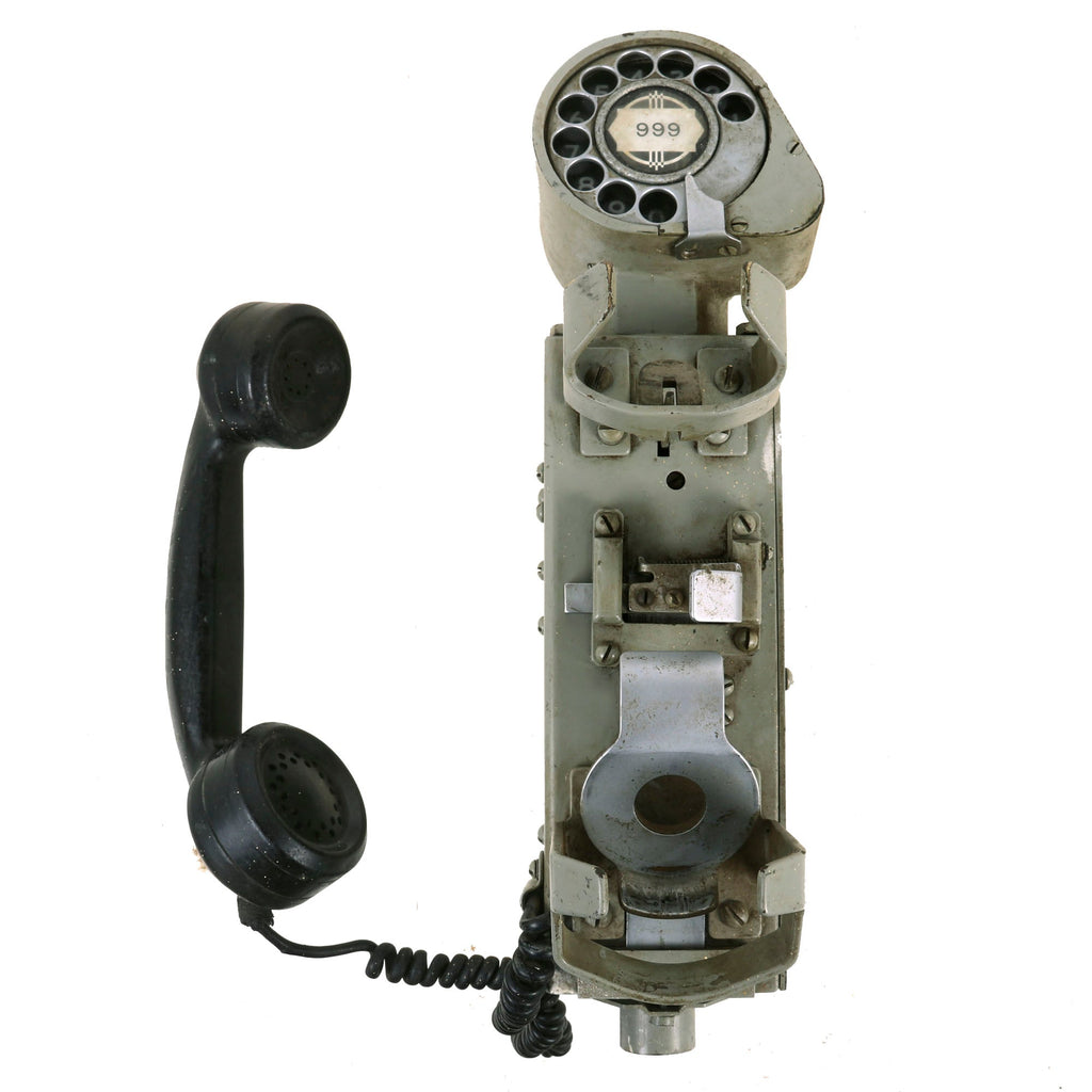 Original U.S. WWII Navy Shipboard Bulkhead Mounted "Monophone" Dial Telephone Type F by Automatic Electric Original Items