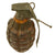 Original U.S. WWII Inert MkII Pineapple Practice Grenade with Yellow Ring & M10A3 Fuze - Missing Pull Ring Original Items