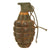 Original U.S. WWII Inert MkII Pineapple Practice Grenade with Yellow Ring & M10A3 Fuze - Missing Pull Ring Original Items