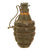 Original U.S. WWII Inert MkII Pineapple Practice Grenade with Yellow Ring & M10A3 Fuze - Missing Pull Ring Original Items