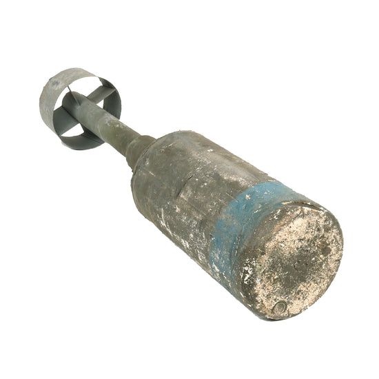 Original WWII U.S. Navy Inert Hedgehog Anti-Submarine Projector Tail Assembly with Styrofoam Display Warhead Original Items