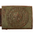 Original German WWII Army Heer EM/NCO Steel Belt Buckle by Julius Kremp with Leather Tab - dated 1940 and 1941 Original Items
