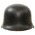 Original German WWII M34 Square Dip NSDAP Double Decal Civic Police Steel Helmet with Liner & Chinstrap - Ordnungspolizei Original Items