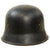 Original German WWII M34 Square Dip NSDAP Double Decal Civic Police Steel Helmet with Liner & Chinstrap - Ordnungspolizei Original Items