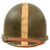 Original U.S. WWII 1943 Medic M1 McCord Front Seam Fixed Bale Helmet with Scarce Matching Hawley Paper Liner - Medical Tape Used for Insignia Original Items