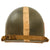Original U.S. WWII 1943 Medic M1 McCord Front Seam Fixed Bale Helmet with Scarce Matching Hawley Paper Liner - Medical Tape Used for Insignia Original Items
