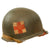 Original U.S. WWII 1943 Medic M1 McCord Front Seam Fixed Bale Helmet with Scarce Matching Hawley Paper Liner - Medical Tape Used for Insignia Original Items