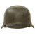 Original German WWII Large M42 Single Decal Army Heer Helmet with 58cm Liner & Chinstrap - Stamped ET66 Original Items