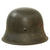 Original German WWII Large M42 Single Decal Army Heer Helmet with 58cm Liner & Chinstrap - Stamped ET66 Original Items