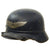 Original German WWII Luftschutz Civil Air Defense Beaded M35 Helmet with 58cm Liner & Chinstrap - marked Q64 Original Items