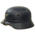 Original German WWII Luftschutz Civil Air Defense Beaded M35 Helmet with 58cm Liner & Chinstrap - marked Q64 Original Items
