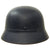 Original German WWII Luftschutz Civil Air Defense Beaded M35 Helmet with 58cm Liner & Chinstrap - marked Q64 Original Items