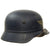 Original German WWII Luftschutz Civil Air Defense Beaded M35 Helmet with 58cm Liner & Chinstrap - marked Q64 Original Items