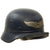 Original German WWII Luftschutz Civil Air Defense Beaded M35 Helmet with 58cm Liner & Chinstrap - marked Q64 Original Items