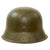 Original German WWII Extra Large M42 Single Decal Army Heer Helmet with 60cm Liner and Chinstrap - stamped ET68 Original Items