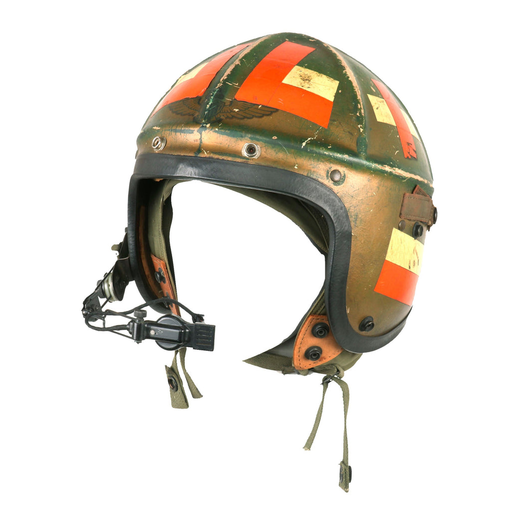 Original U.S. 1950s Navy USN Gentex H-4 Flying Helmet with Helmet Headphone Insert Original Items