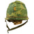 Original U.S. Vietnam War Era M1 Helmet with 1983 Dated Paratrooper Liner & Reversible Camouflage Cover - Complete Original Items