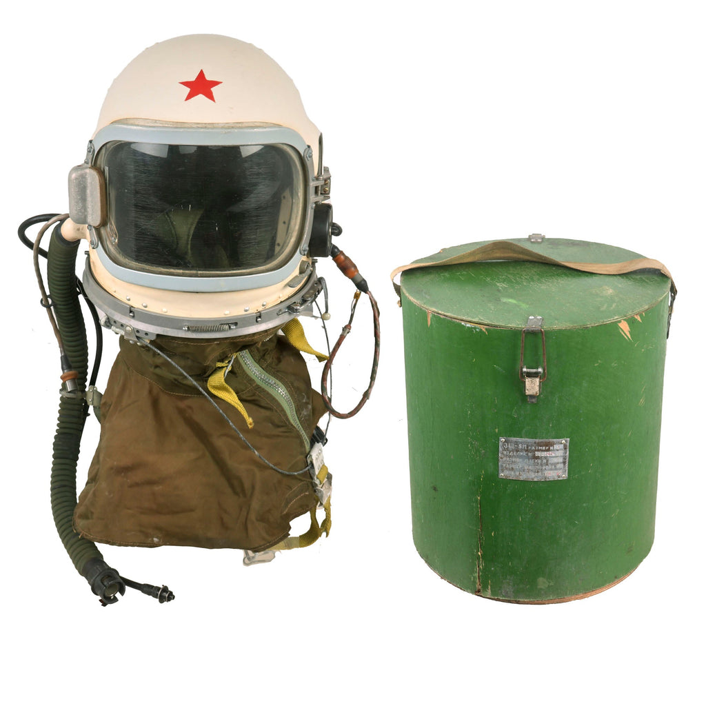 Original Cold War Soviet MIG Jet Fighter GSH-6 High Altitude Flying Helmet with Case Original Items