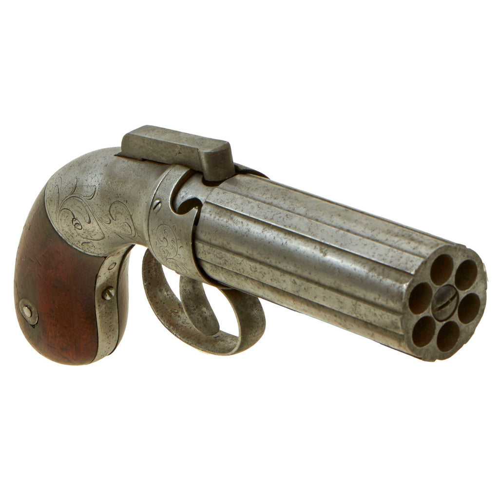 Original U.S. Allen & Thurber of Worcester 1837 Patent .31cal Percussion Pepperbox Revolver - Matching Serial 104 Original Items