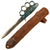 Original U.S. WWII Rare Everitt Green Handle Knuckle Fighting Knife with Scabbard Original Items